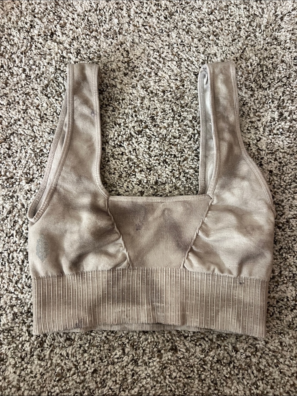Free people good karma tie-dye, xs sports bra